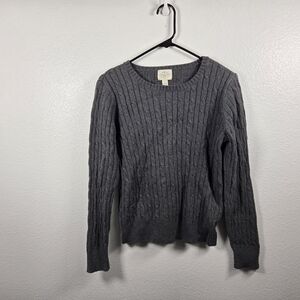 Gray Cable Knit Sweater